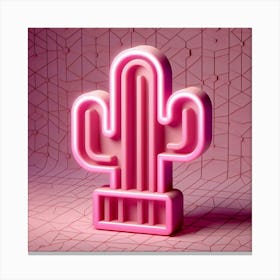 Neon Cactus 2 Canvas Print