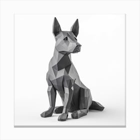 Polygonal Dog 1 Canvas Print