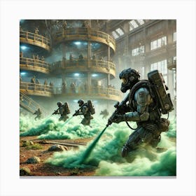 Venusian War Academies Simulated Battlefield Converted Canvas Print