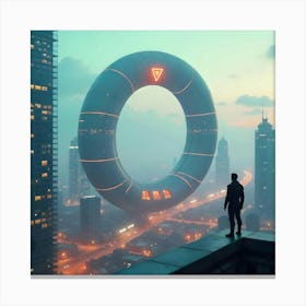 Futuristic Cityscape Canvas Print