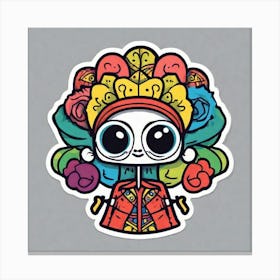 Colombian Festivities Sticker 2d Cute Fantasy Dreamy Vector Illustration 2d Flat Centered By (16) Canvas Print