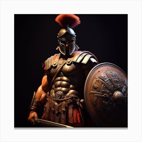 Empire's shield, the valor of the Roman Warrior Canvas Print