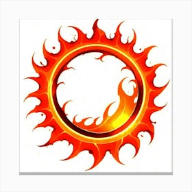 Flaming Sun Canvas Print