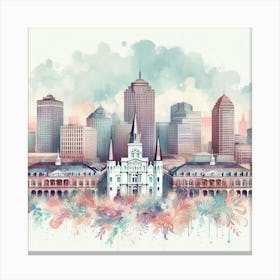 New Orleans Skyline 2 Canvas Print