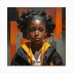 Afro Girl Canvas Print