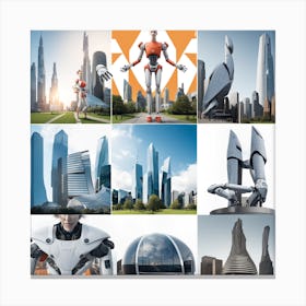 Futuristic Cityscape 19 Canvas Print