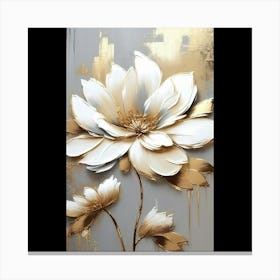 Lotus Flower Painting Canvas Print