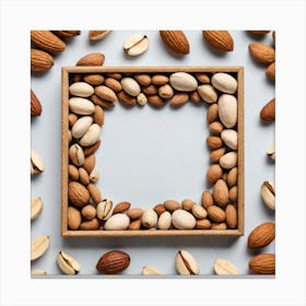 Almonds In A Frame 1 Canvas Print