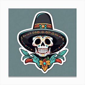 Day Of The Dead Skull 13 Canvas Print