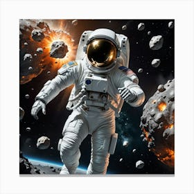 Astronaut In Space 3 Canvas Print