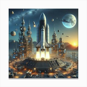 Space Shuttle Launch 3 Canvas Print