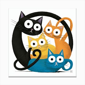 Family Of Cats 2 Canvas Print