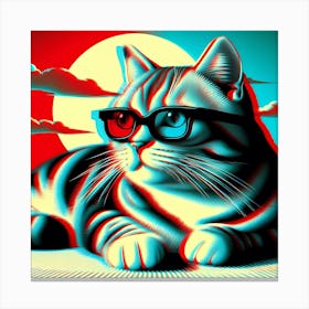 3d Cat 1 Canvas Print