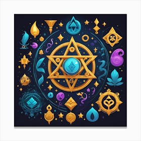 Graphic Design Magic Symbols Art 0 Canvas Print