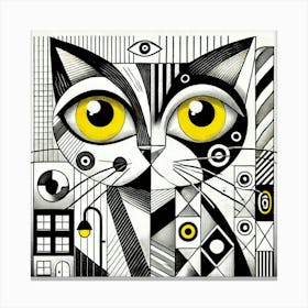 Nimbus Paw City Cat Canvas Print