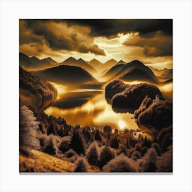 Sunrise In The Mountains 35 Canvas Print