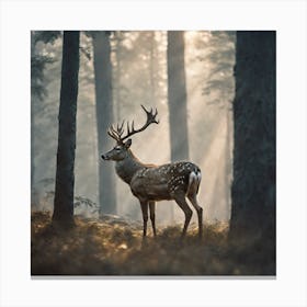Deer In The Forest 191 Canvas Print