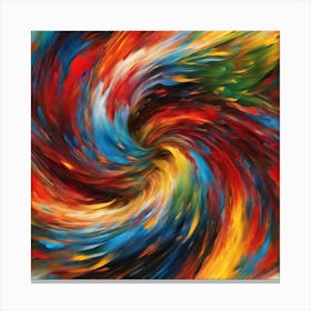 Abstract Swirl Painting Canvas Print