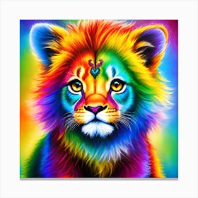 Rainbow Lion Canvas Print