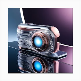 Leonardo Phoenix A Futuristic Surrealist Camera Lies On A Slee 3 Canvas Print