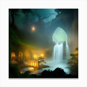 Waterfall In The Forest Canvas Print