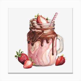 Strawberry Milkshake 13 Canvas Print