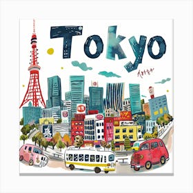 Tokyo Cityscape Canvas Print