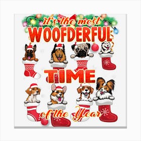 Funny Christmas Pun Dog Lover Xmas Canvas Print