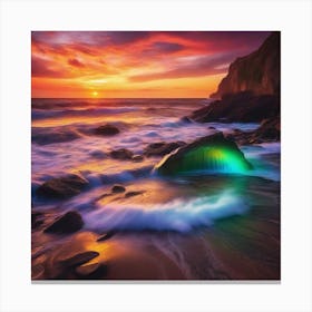 Rainbow Rock Canvas Print