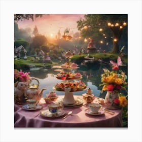 A Surreal Tea Party 4 Canvas Print