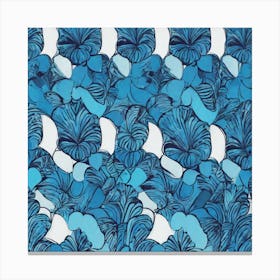 Blue Hibiscus Canvas Print