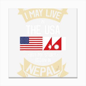 Nepal Flag Nepalese Gift For Nepalis Canvas Print