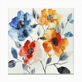 Watercolor Flowers 47 Canvas Print