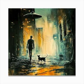 Cat-Human Encounters Of The Third Kind (VI) Canvas Print