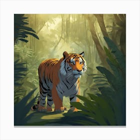 Tiger In The Jungle 23 Canvas Print