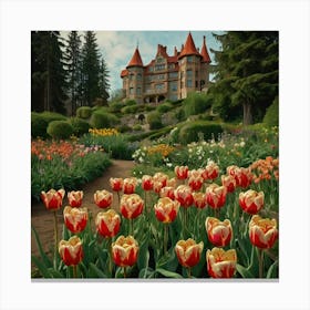 Tulips In Bloom 1 Canvas Print