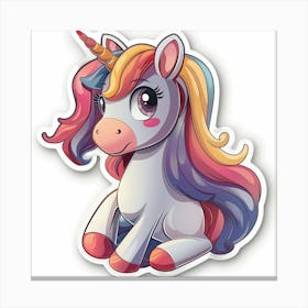 Unicorn Sticker 53 Canvas Print