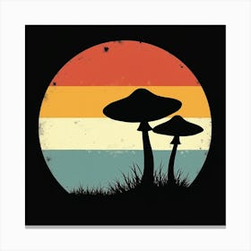 Rainbow Mushrooms Canvas Print