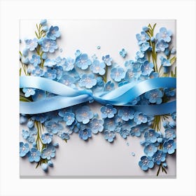 Forget Me Not Flowers On White Background Canvas Print