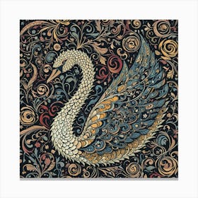 Swan art Canvas Print