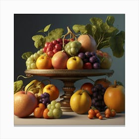 Fruit On A Platter Canvas Print