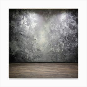 Empty Room With A Grey Wall 1 Canvas Print