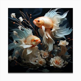 Siamese Betta Fish Canvas Print