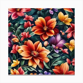 Floral Wallpaper 2 Canvas Print