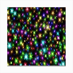 Star Colorful Christmas Abstract Canvas Print