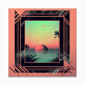 Retrowave Synthwave Canvas Print