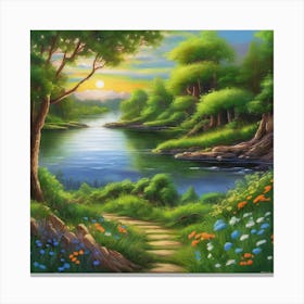 Landscape Painting Canvas Print