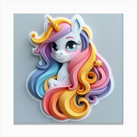 3d Unicorn 1 Canvas Print