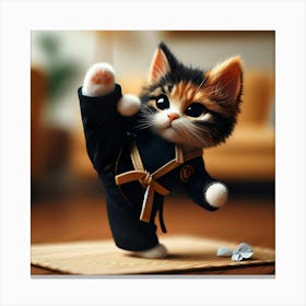 Kitty Karate Canvas Print