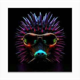 Hedgehog In Sunglasses Canvas Print